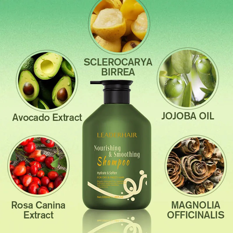Leaderhair Nourishing & Smoothing Shampoo - 330ml LEADERHAIR