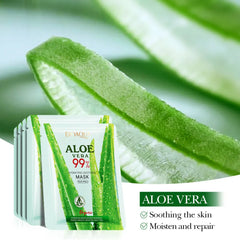 BIOAQUA 99% Aloe Vera Hydrating Soothing Mask - Multi-Effect Facial Mask - 25g Bioaqua