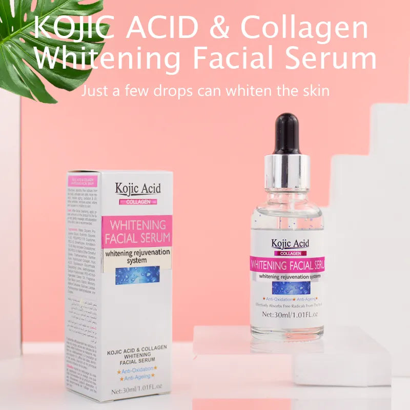 Guanjing Kojic Acid & Collagen Whitening Serum – Brighten, Hydrate & Restore Glow - 30ml Guanjing