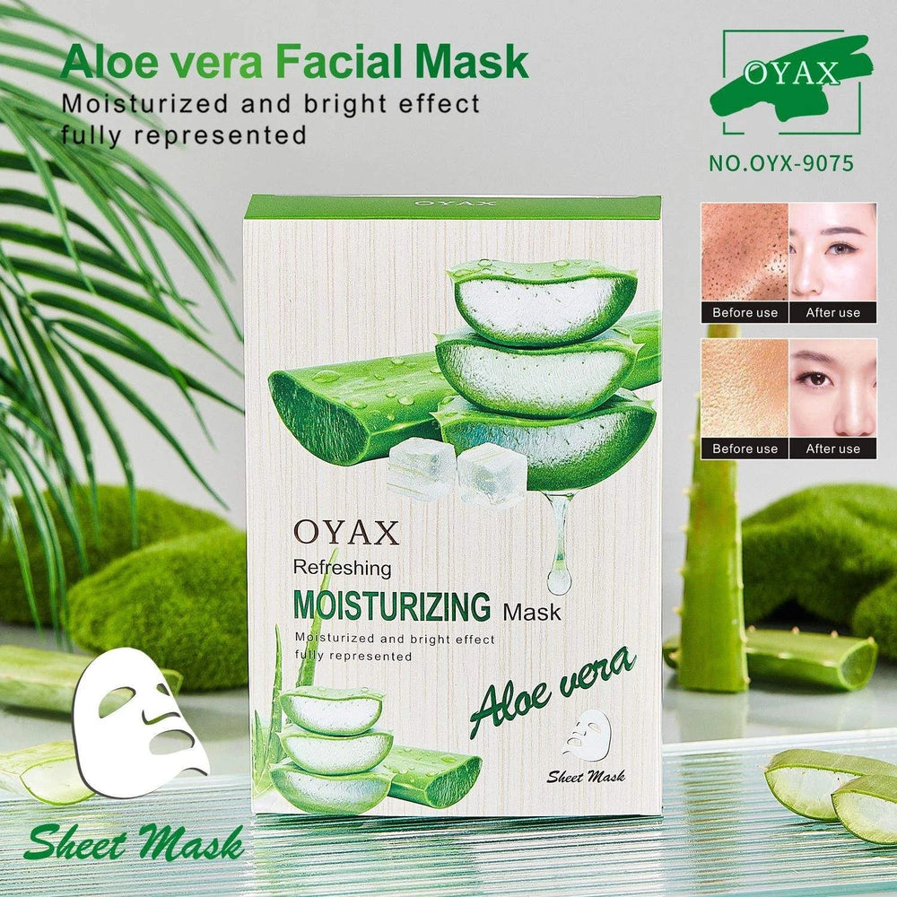 Oyax Refreshing Moisturizing Aloe Vera Sheet Mask - 10 PCS Oyax