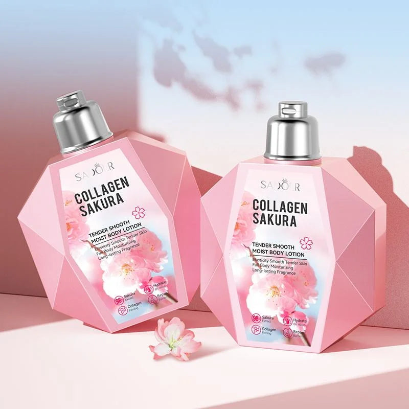 Sadoer Collagen Sakura Moisturizing Whitening Brighten Body Lotion Sadoer