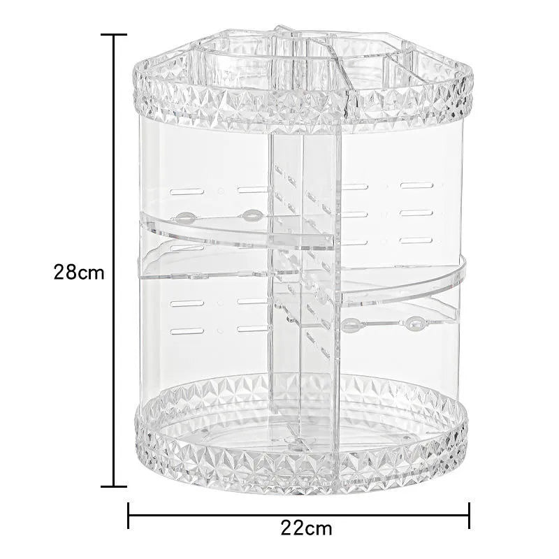 360° Rotating Acrylic Diamond Cosmetic Organizer Cosmia