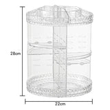 360° Rotating Acrylic Diamond Cosmetic Organizer