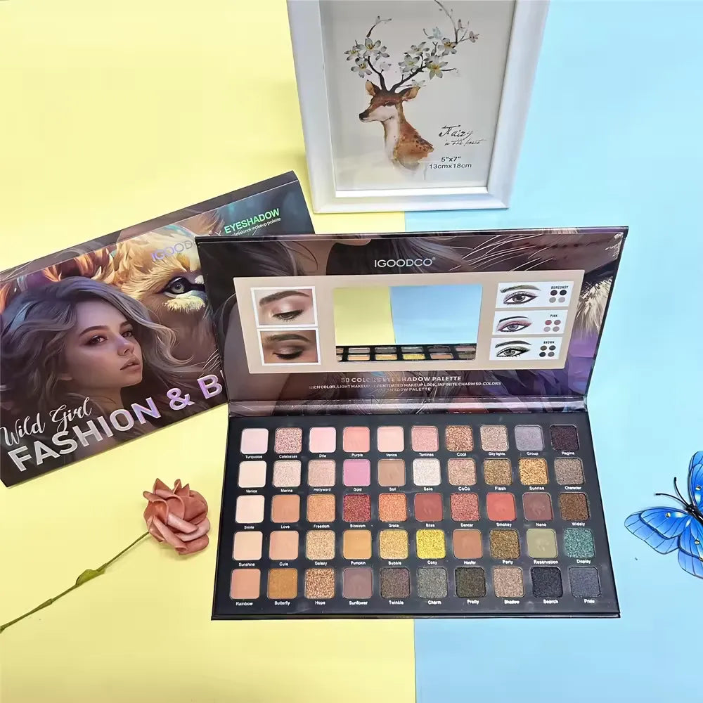 IGOODCO Wild Girl Fashion & Beauty Eyeshadow Palette – 50 Color Eyeshadow Palette Igoodco