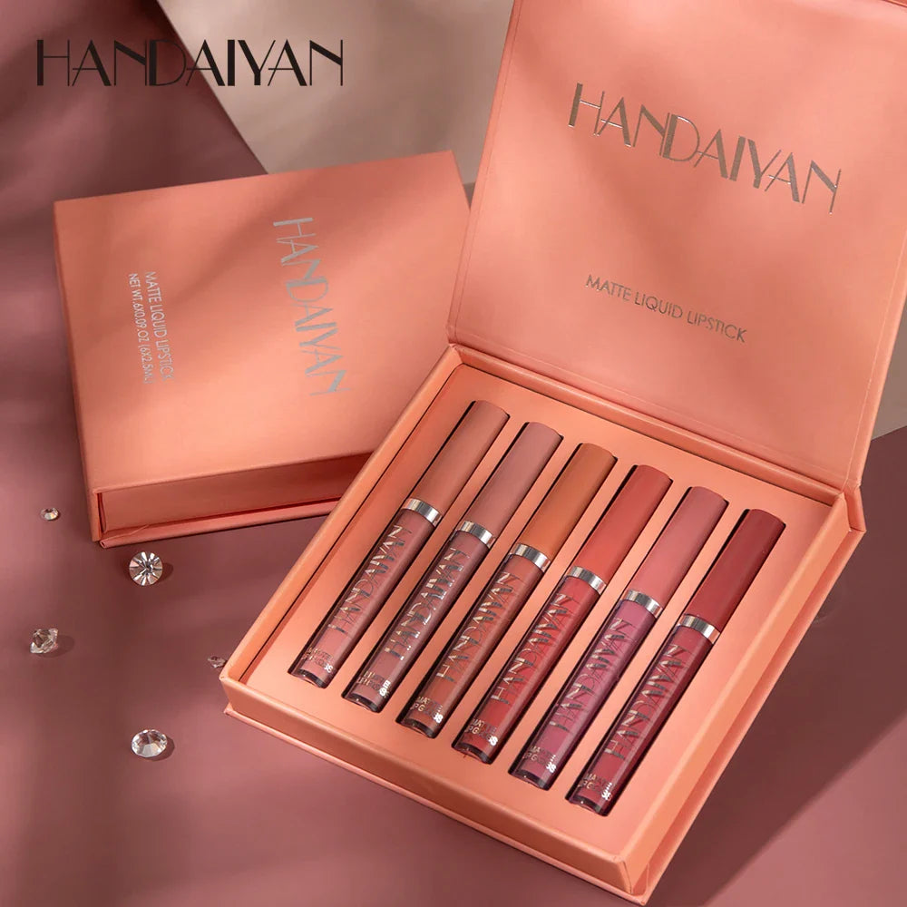 Handaiyan 6-Piece Matte Liquid Lipstick Multicolour Handaiyan