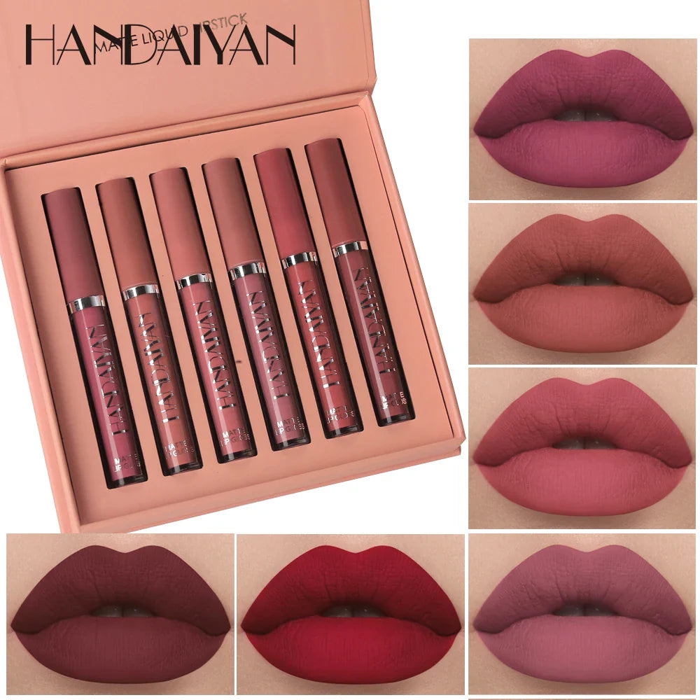 Handaiyan 6-Piece Matte Liquid Lipstick Multicolour Handaiyan