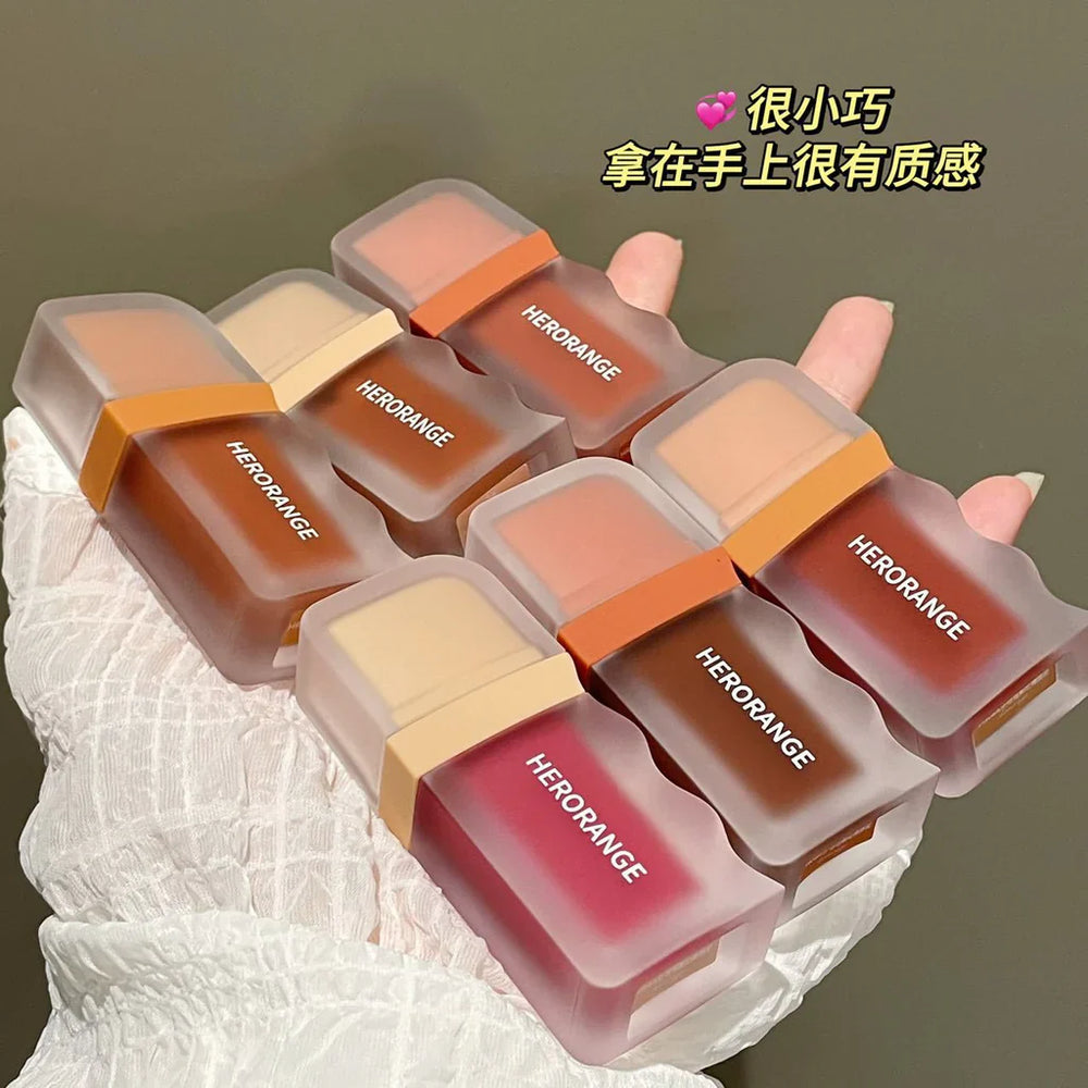 HERORANGE 3pcs New Cocoa Maillard Matte Lip Gloss Set HERORANGE