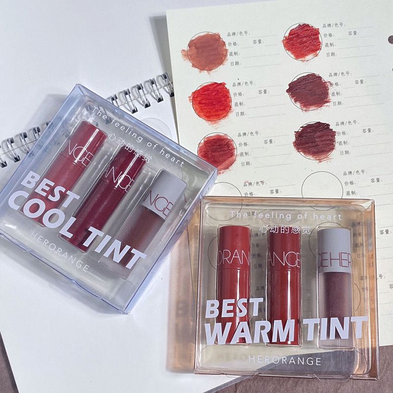 HERORANGE 3 pcs Tinted Lip Gloss HERORANGE