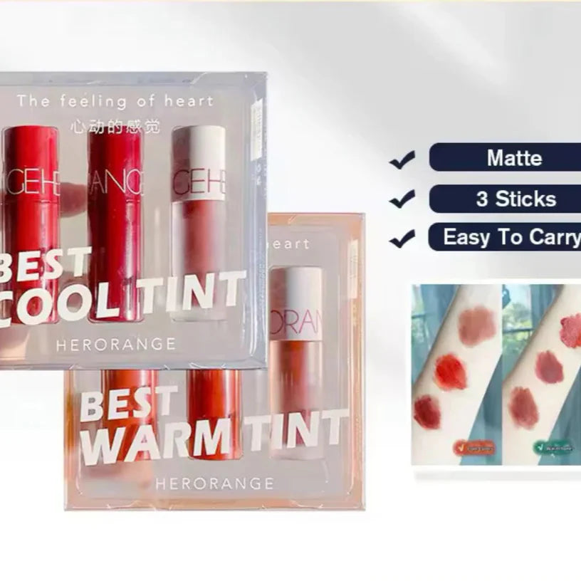 HERORANGE 3 pcs Tinted Lip Gloss HERORANGE