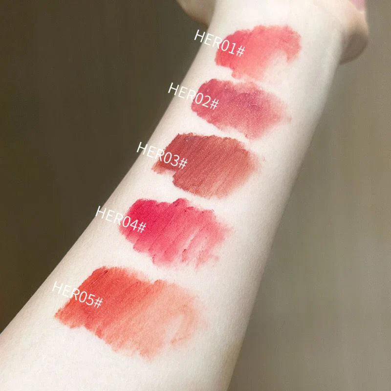 HERORANGE Matte Silky Smooth Lip Gloss 5Pcs Set HERORANGE