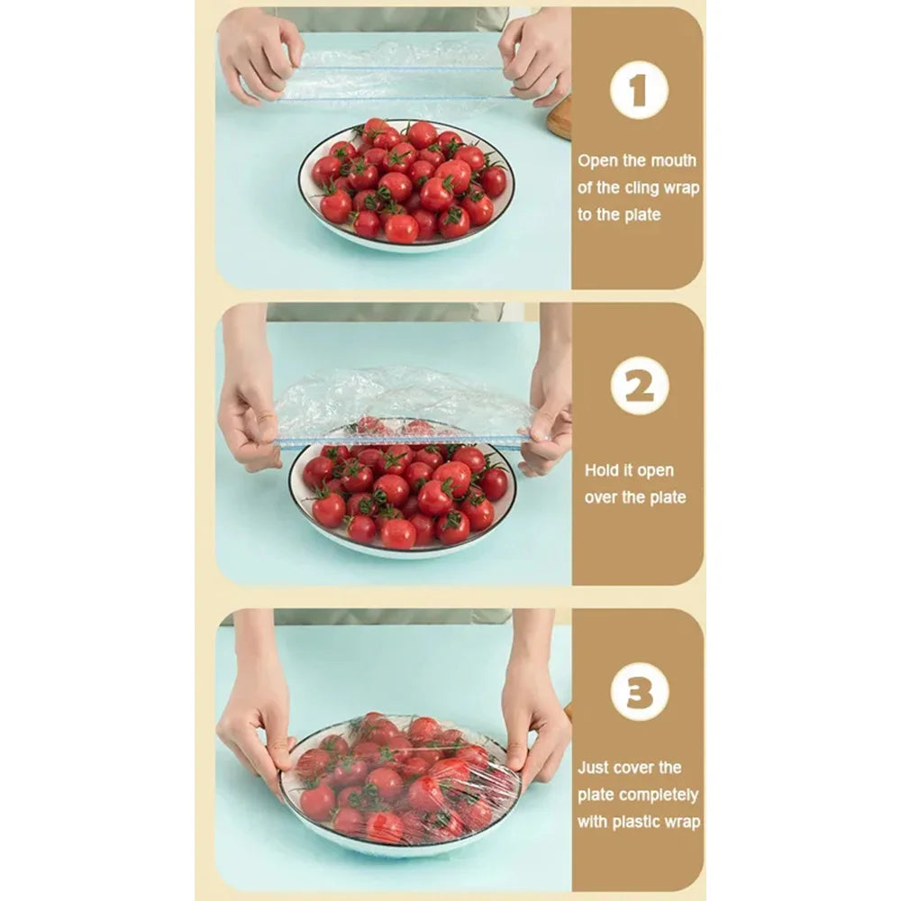 Disposable Plastic Food Cover - 100Pcs Cosmia.pk