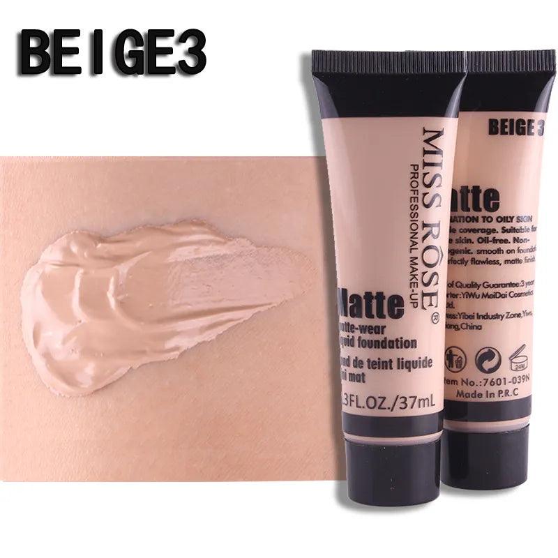 Miss Rose Full Coverage Matte Foundation - 37ml Miss Rose