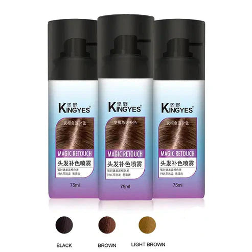 Kingyes Magic Retouch Instant Root Concealer Light Brown Spray 75ml Kingyes
