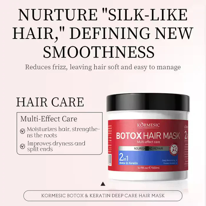 KORMESIC Natural 2 in 1 Botox Keratin Hair Mask - 500ml Kormesic