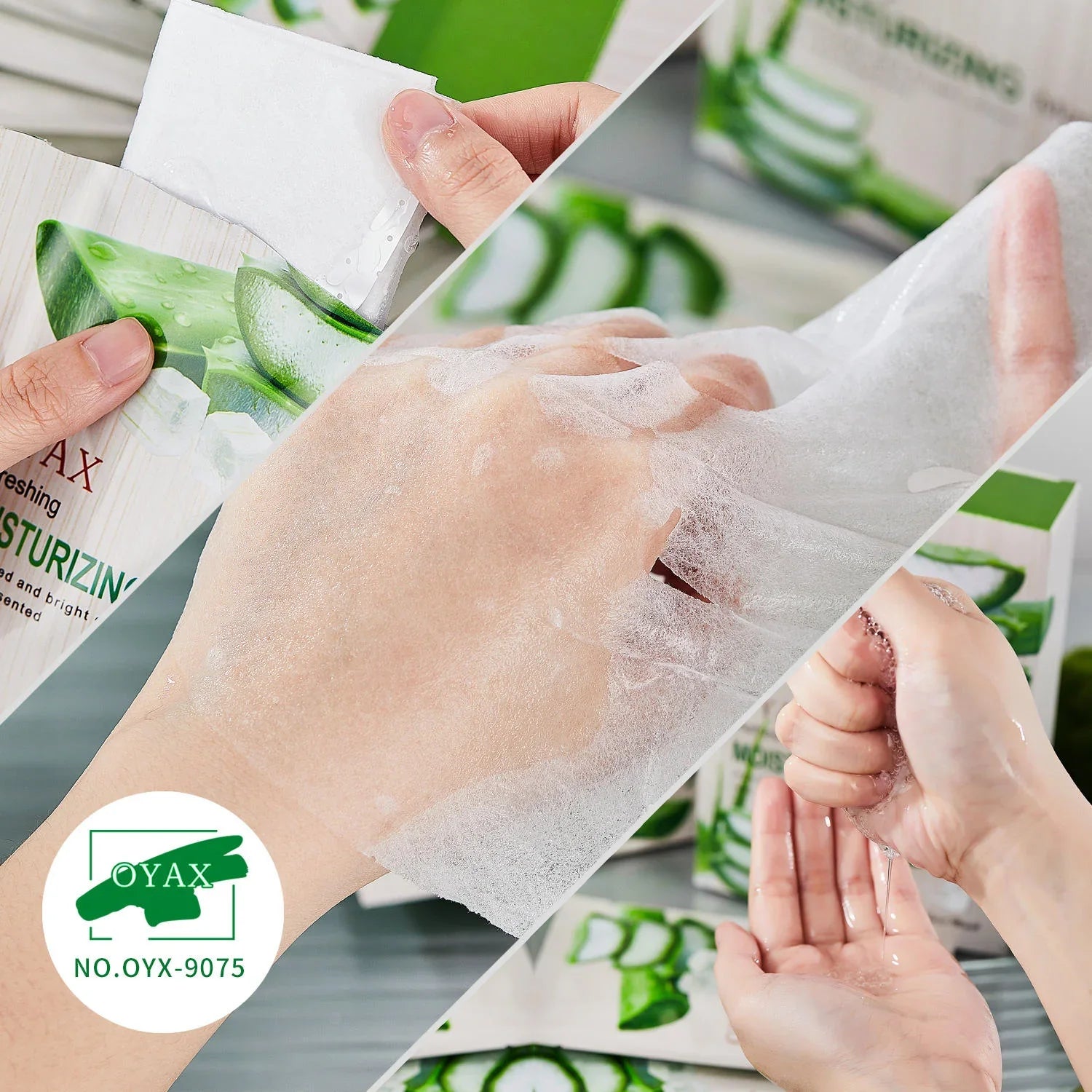 Oyax Refreshing Moisturizing Aloe Vera Sheet Mask - 10 PCS Oyax