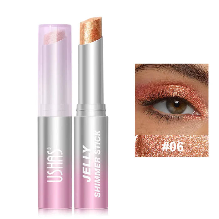 USHAS Jelly Eyeshadow Stick – Long Lasting Metallic Shimmer Eye Color USHAS