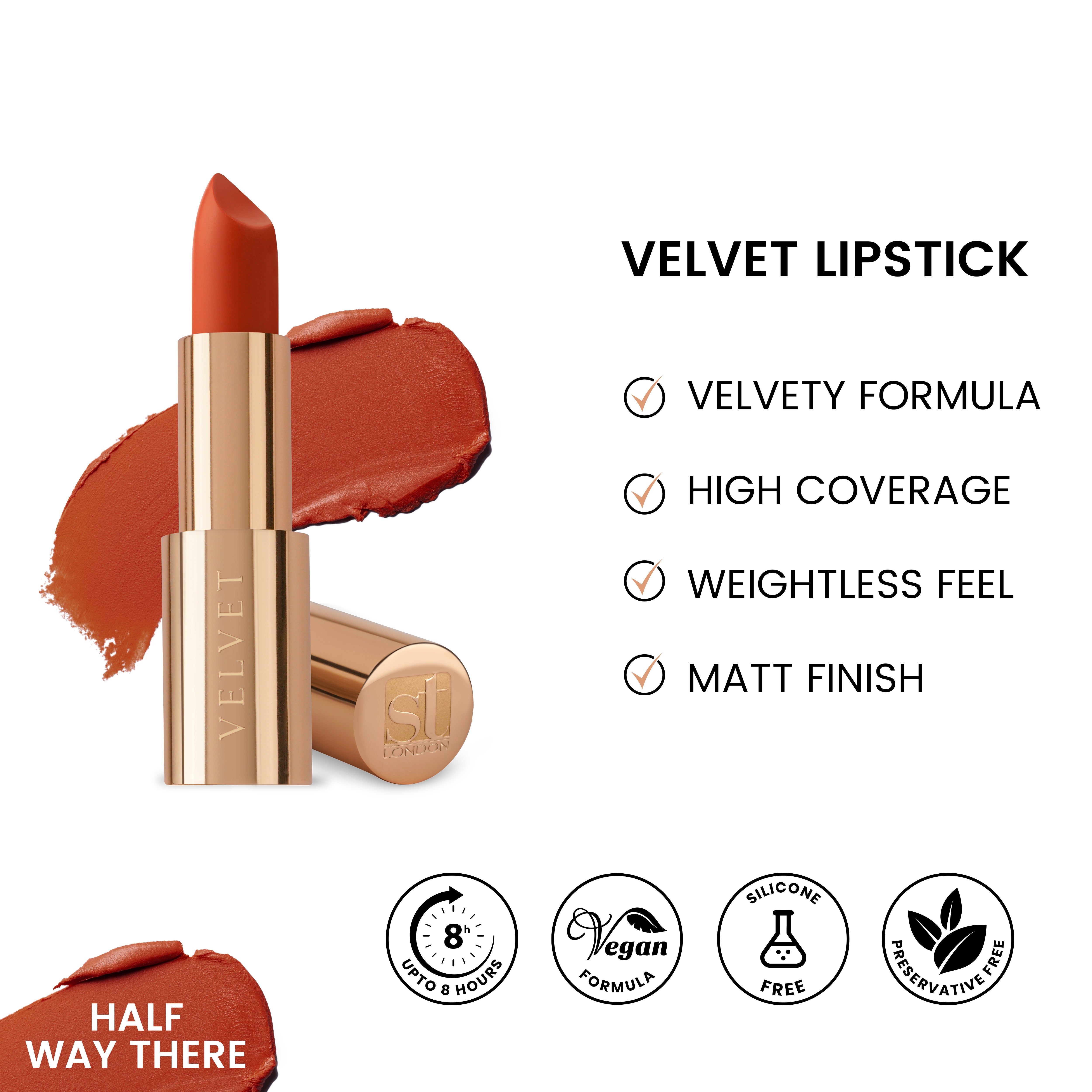 ST London - Velvet Ultra Matt Lipstick - Half way there cosmia.pk
