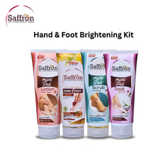 Saffron Hand & Foot Brightening Kit - 4-Step Mani Pedi Care Saffron