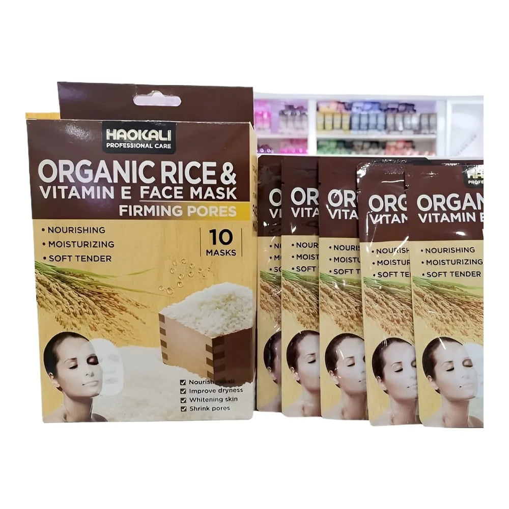 Haokali Organic Rice And Vitamin E Repair Facial Sheet Mask Haokali