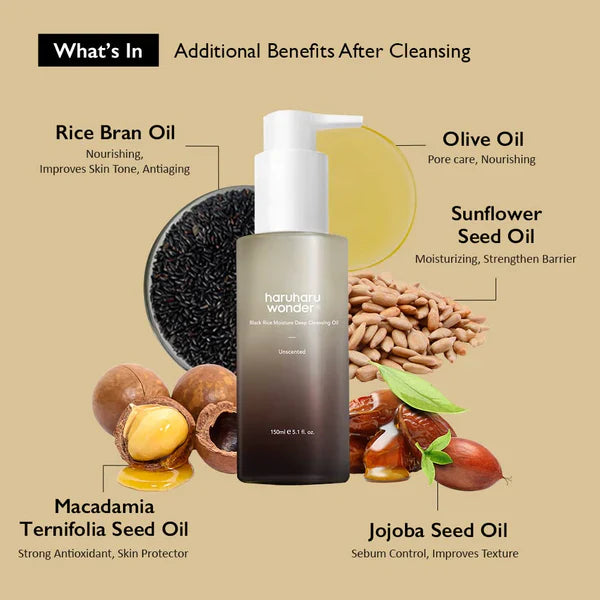 Haruharu Wonder - Black Rice Moisture Deep Cleansing Oil 150ml Wonder