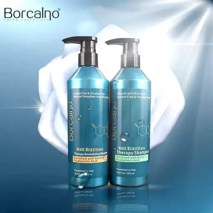 BORCALNO Hair Botox Keratin Shampoo and Conditioner 500ml BORCALNO