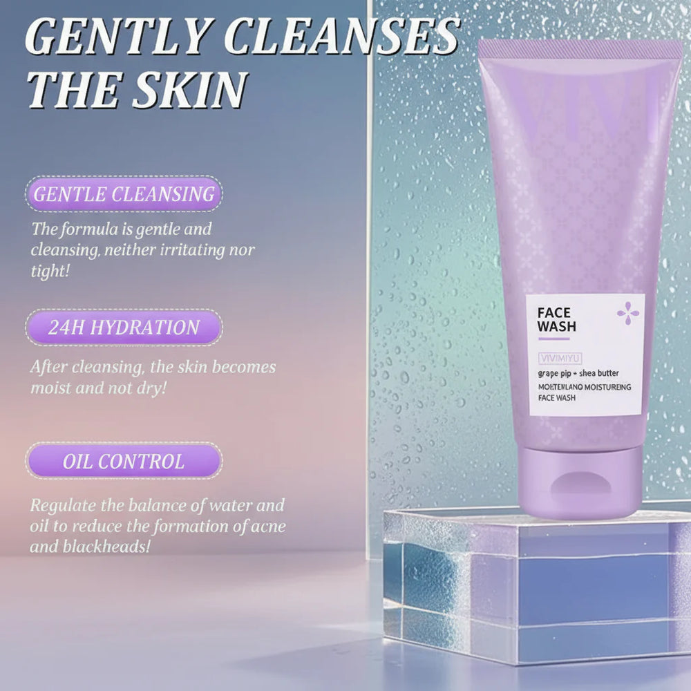 Vivimiyu Grape Seed + Shea Butter Facial Cleanser - 180g Vivimiyu