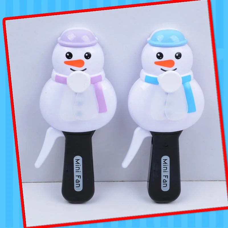 Mini Plastic Cartoon Christmas Snowman Fan Toy Cosmia.pk