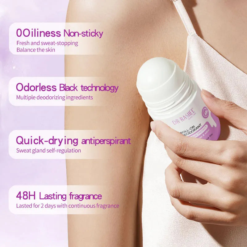 Dr. Rashel Vegan With Lavender Rose Coconut Scents Roll-On Deodorant 48H Protection - 50ml Dr. Rashel