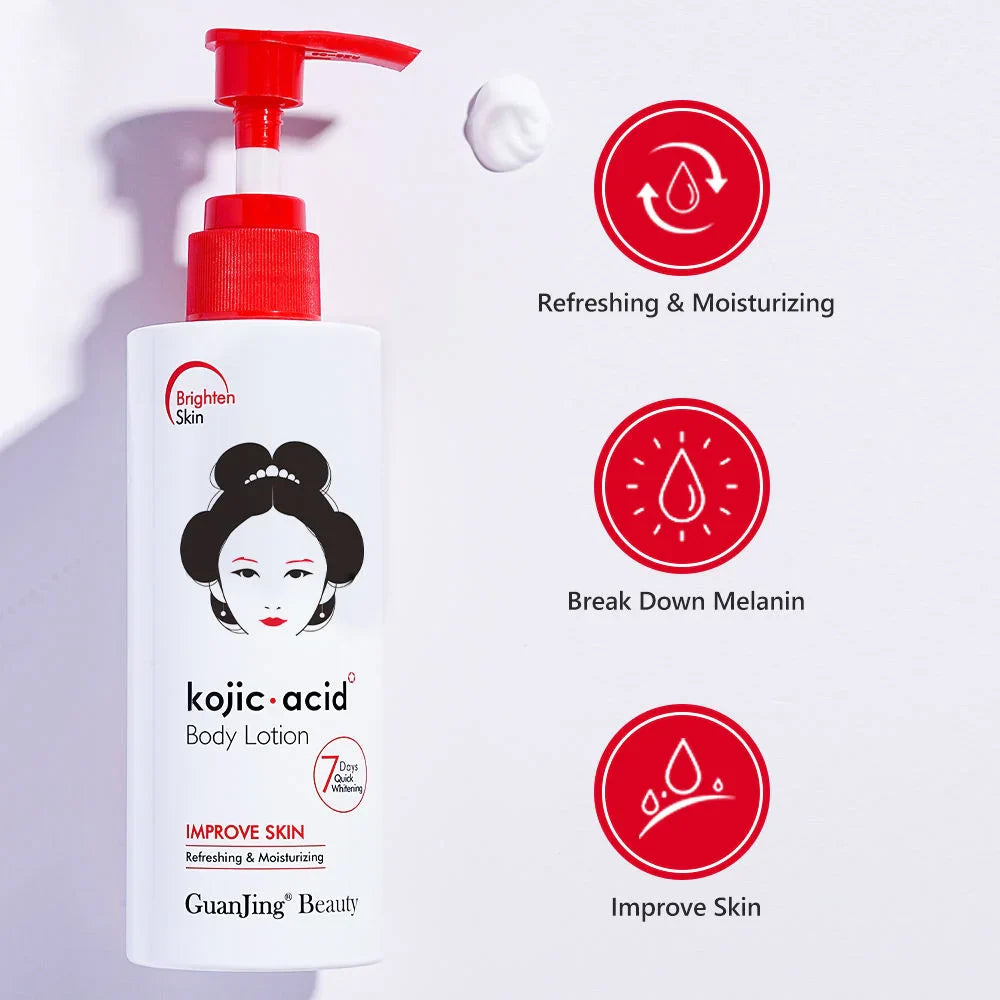 Guanjing Beauty Kojic Acid Collagen 3 in 1 Skin Care Body Lotion Guanjing