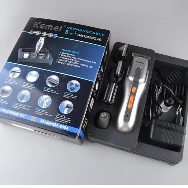Kemei KM-680A 8 in 1 Grooming Kit (Original ) Kemei