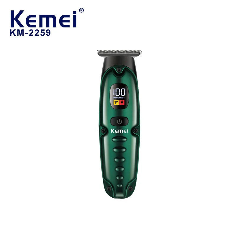 Kemei KM-2259 Rechargeable LCD Digital Display USB Charging Beard & Kemei