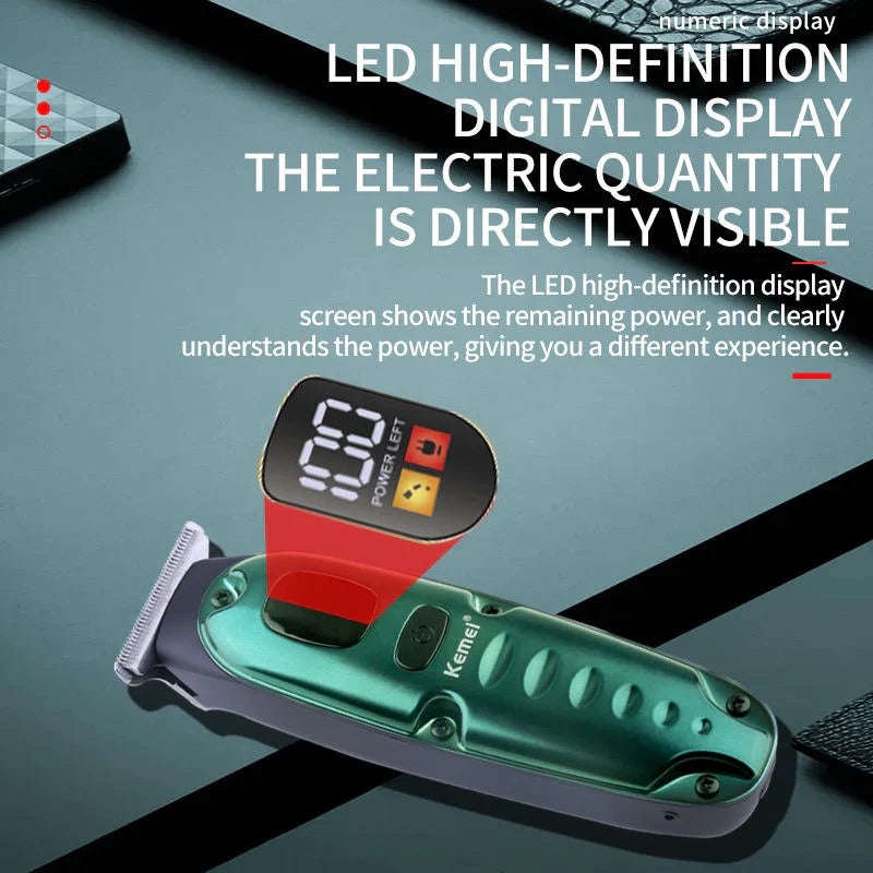 Kemei KM-2259 Rechargeable LCD Digital Display USB Charging Beard & Kemei