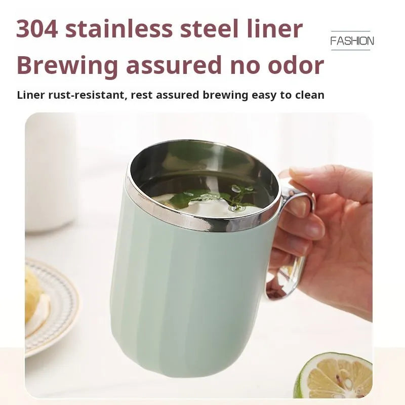 Stainless Steel Mug with Lid Custom Casual Cup Flask Thermos Cosmia.pk