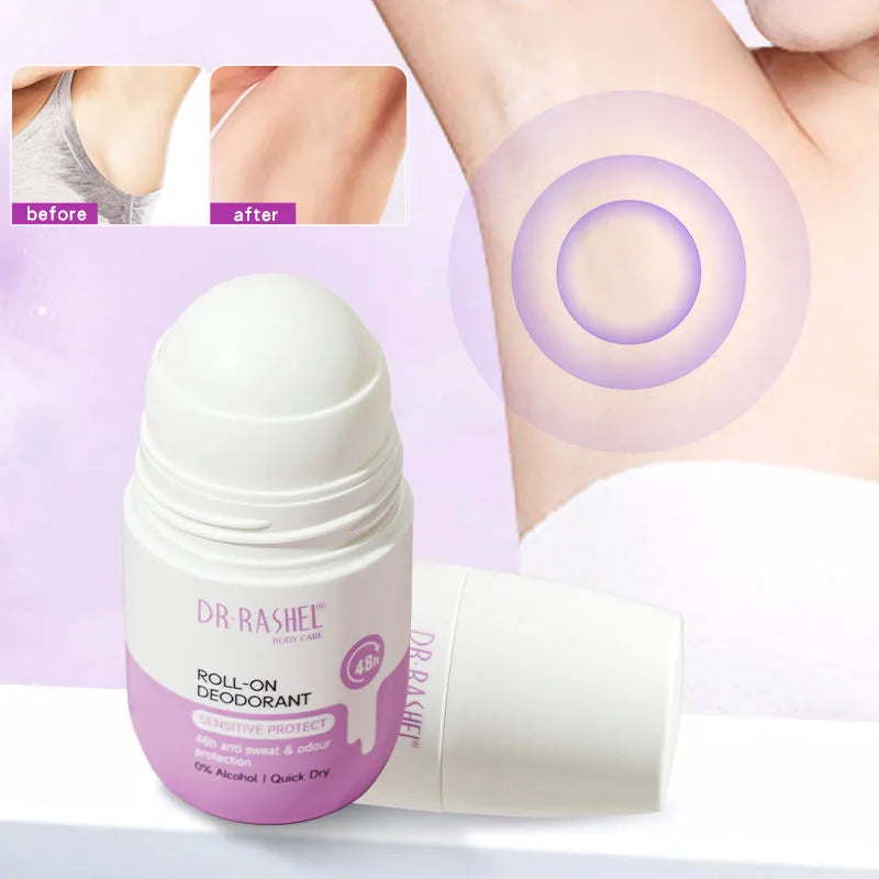 Dr. Rashel Vegan With Lavender Rose Coconut Scents Roll-On Deodorant 48H Protection - 50ml Dr. Rashel