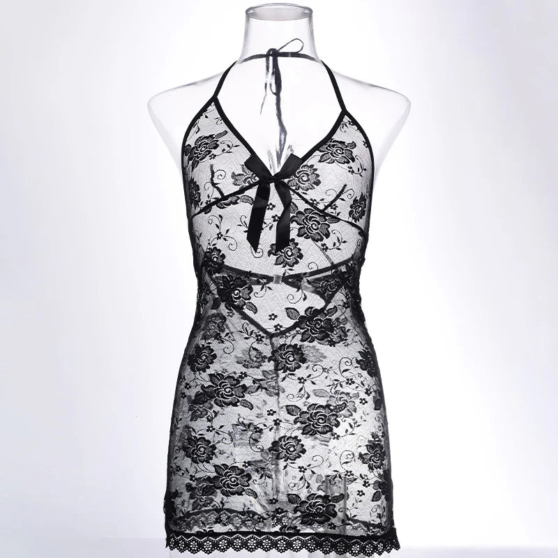 black lace babydoll lingerie set Cosmia.pk