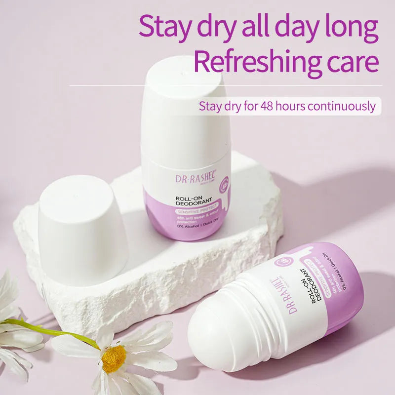 Dr. Rashel Vegan With Lavender Rose Coconut Scents Roll-On Deodorant 48H Protection - 50ml Dr. Rashel