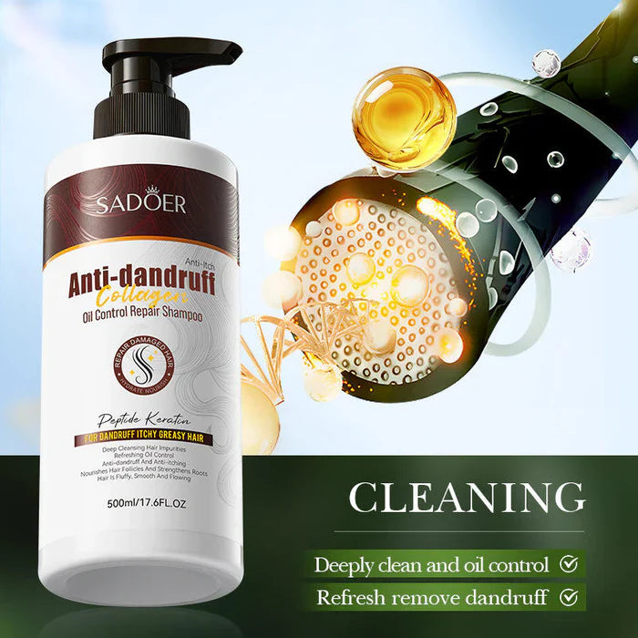 SADOER Collagen Anti Dandruff Oil Control Shampoo  - 500ml Sadoer