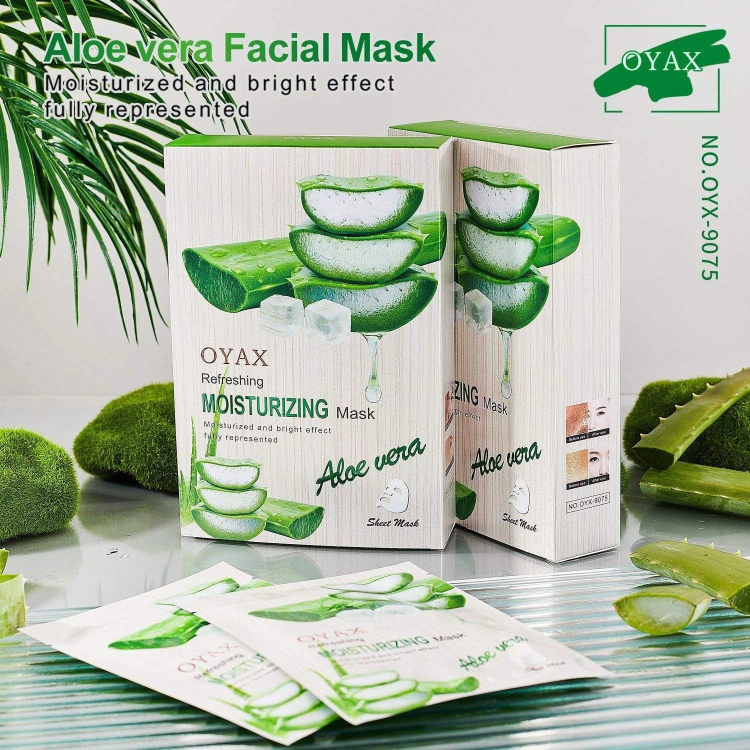 Oyax Refreshing Moisturizing Aloe Vera Sheet Mask - 10 PCS Oyax