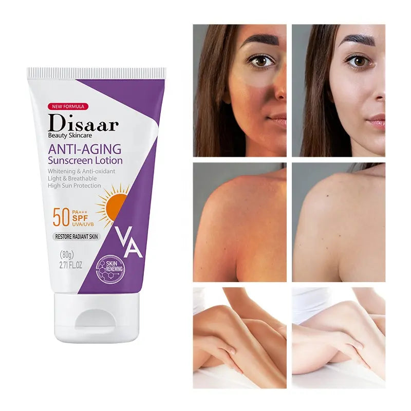 Disaar Anti-Aging Sunscreen Lotion SPF 50 UV Protection – 80g DISAAR