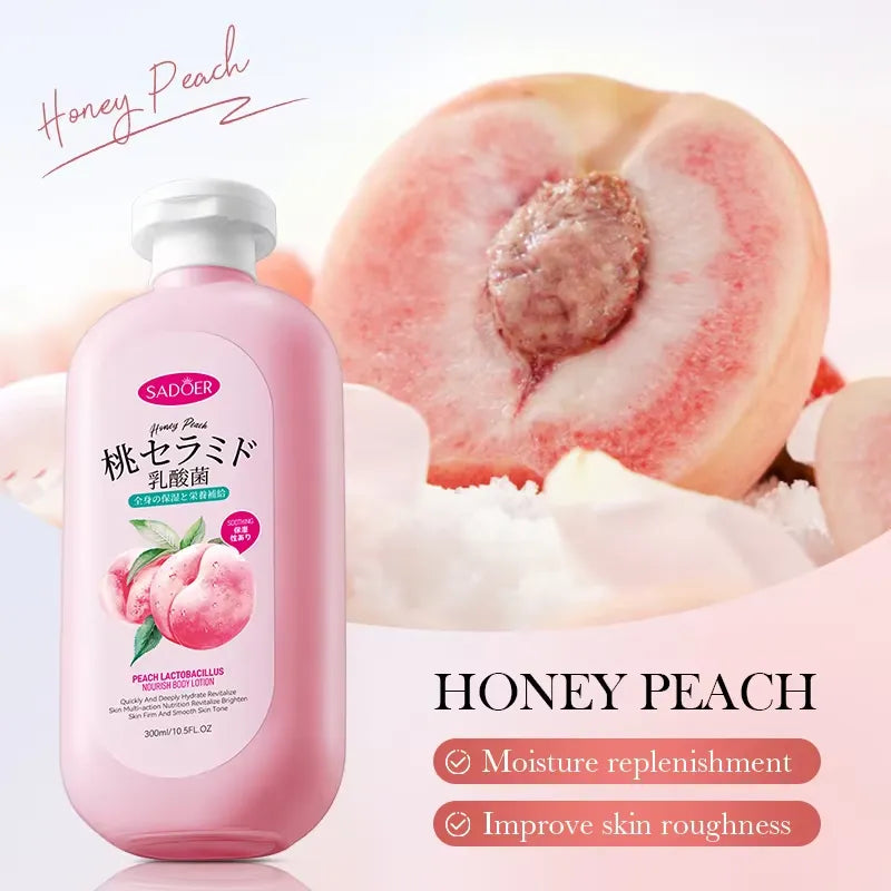 SADOER Organic Fruit Peach Body Lotion - 300ml Sadoer
