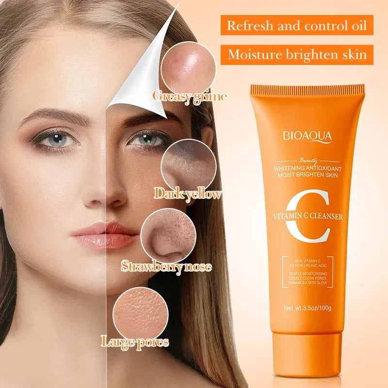 BIOAQUA Whitening Antioxidant Vitamin C Facial Cleanser – 100g Bioaqua