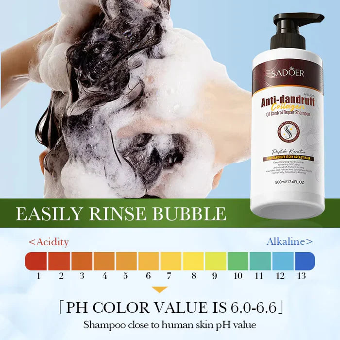 SADOER Collagen Anti Dandruff Oil Control Shampoo  - 500ml Sadoer