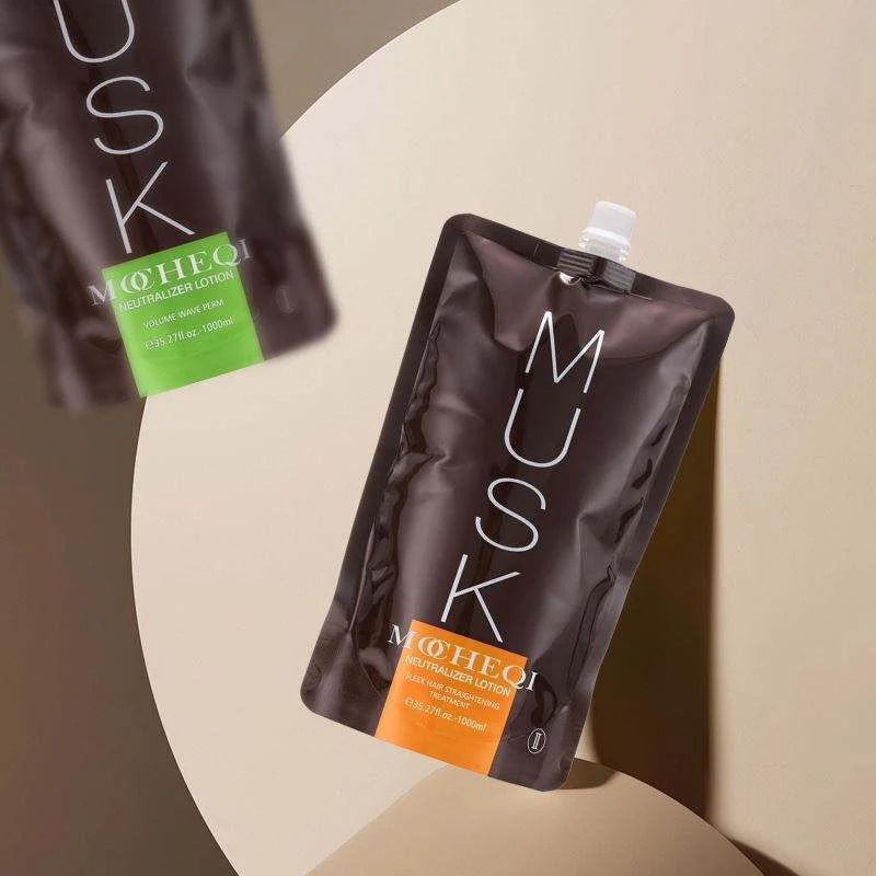 MOCHEQI Musk professional hair straightening cream and neutralizer MOCHEQI