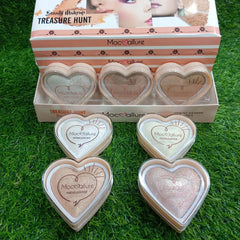 Heart Shaped Makeup Blushing Highlighter Mocallure