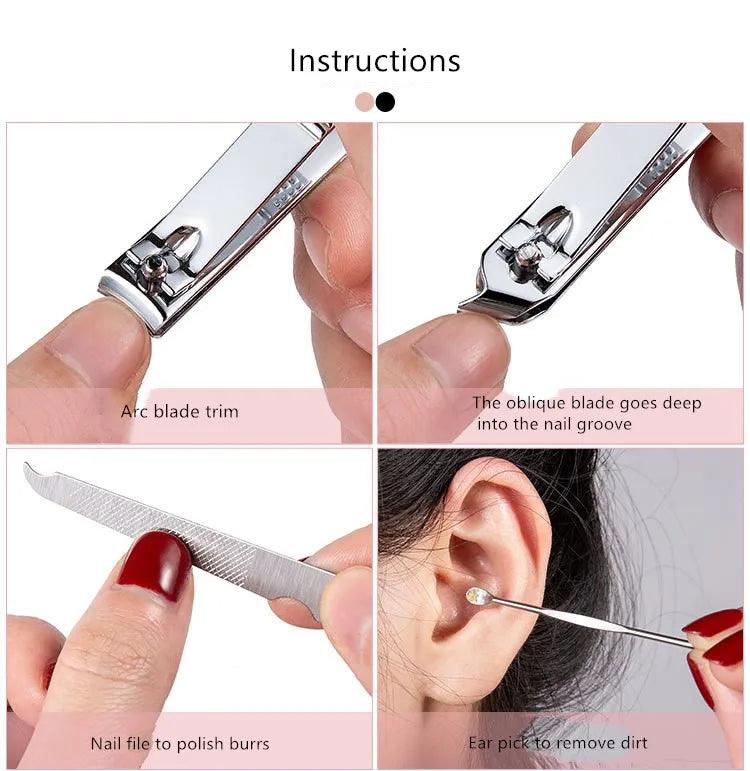 Stainless Steel Nail Clipper Cutter Set- 4Pcs Cosmia.pk