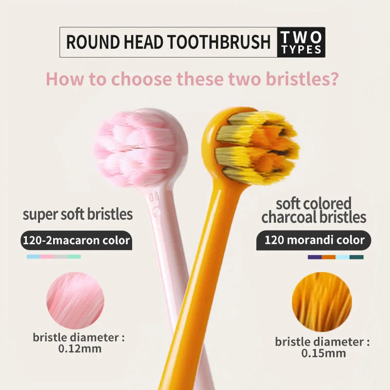 Plastic Plain Stellar Round Head Toothbrush - Each Cosmia.pk