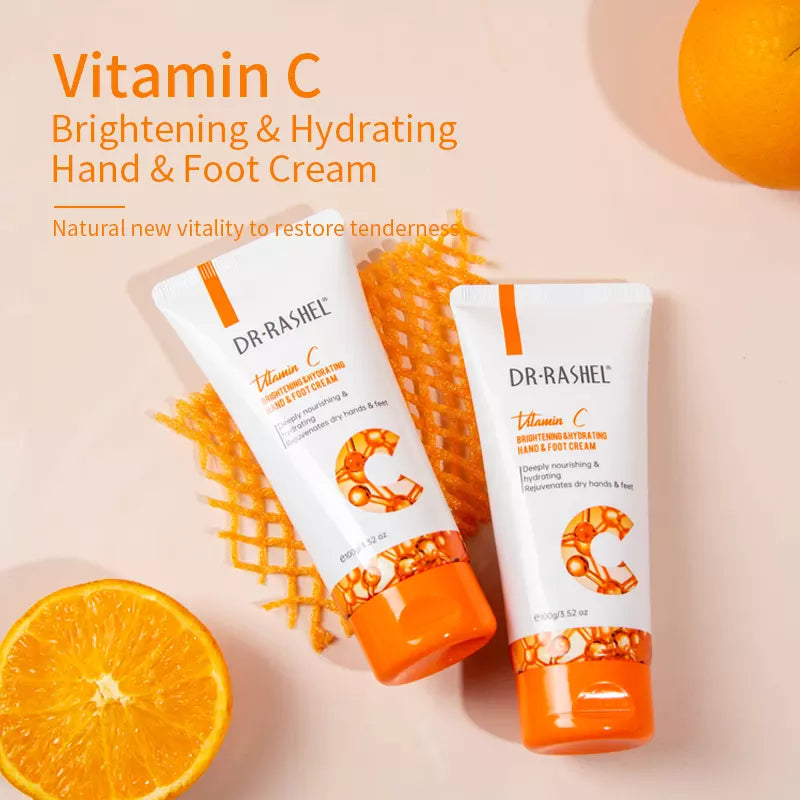 Dr. Rashel Vitamin C Brightening & Hydrating Hand & Foot Cream – 100g DR.Rashel
