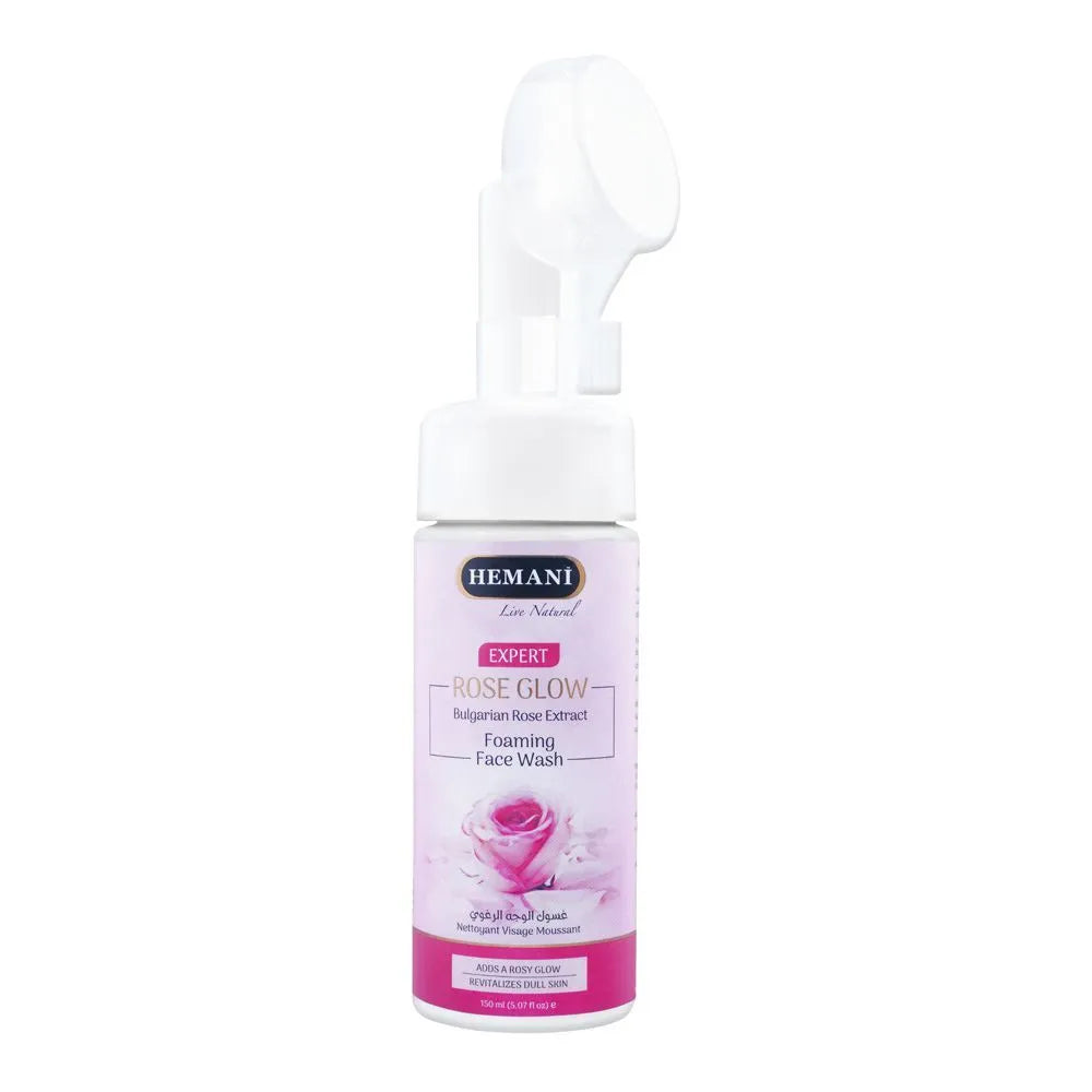 Hemani Expert Rose Glow Bulgarian Rose Extract Foaming Face Wash - 150ml Hemani