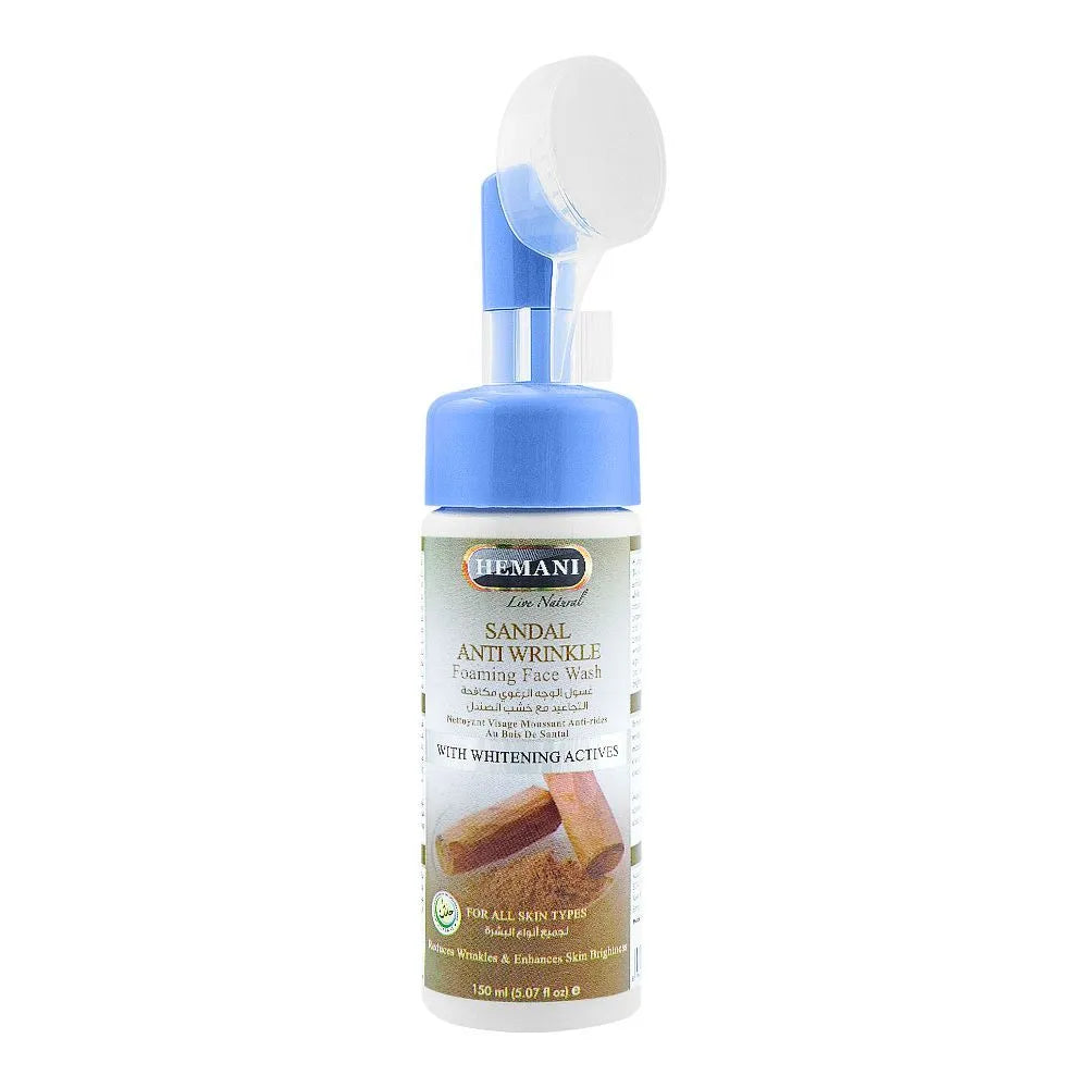 Hemani Sandal Anti-Wrinkle Foaming Face Wash, For All Skin Types - 150ml