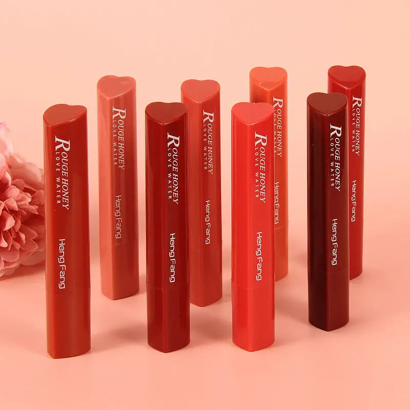 HengFang Moisturizing 8 Color Heart Shape Lipsticks Heng Fang